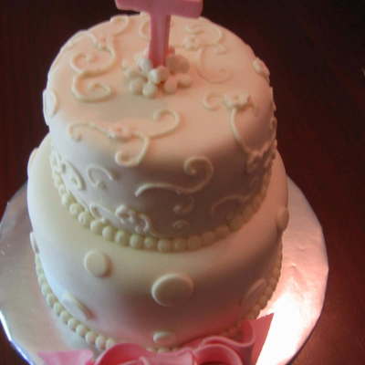 Pink And White Christening