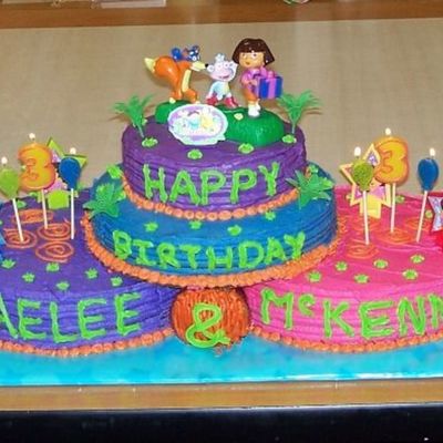 Dora Cake For Twins