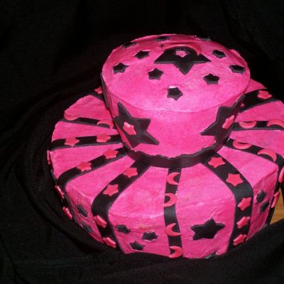 Pink And Black Punk Cake