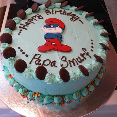 Papa Smurf Birthday Cake