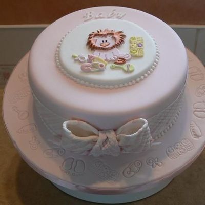 Pink Baby Shower Cake