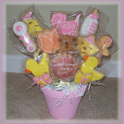 Baby Girl Cookie Bouquet