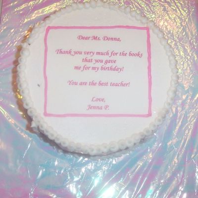Top View Of Thank You Cake