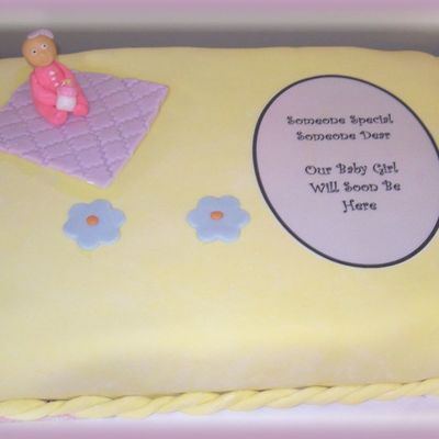 Baby Girl Shower Cake