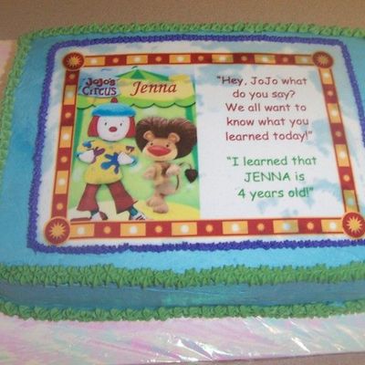 Jojo's Circus Edible Image