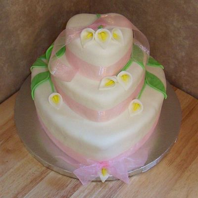 Calla Lilies And Pink Ribbon