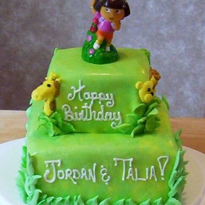 Dora Topper On Jungle Cake