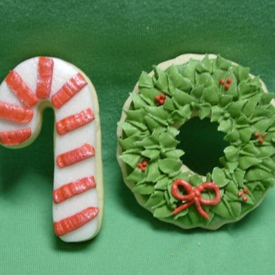 Candy Cane And Wreath
