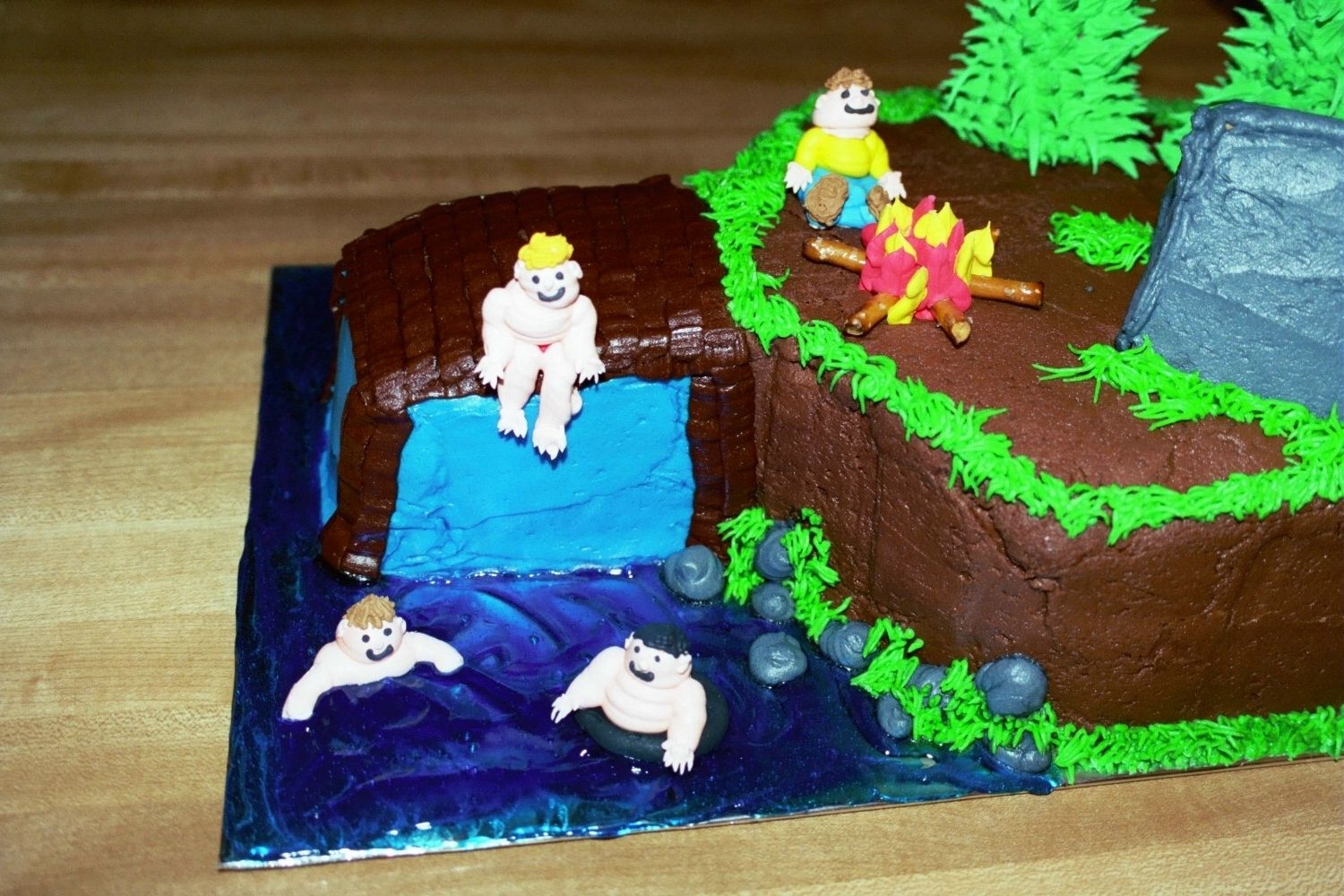 Camping Cake Closeup