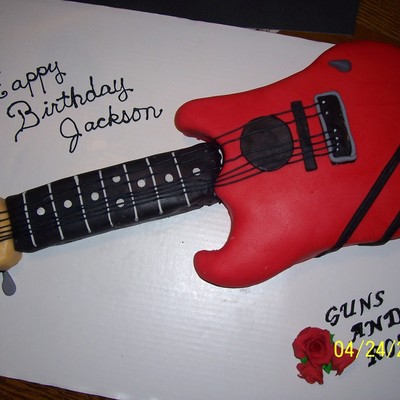 Carved Guitar Cake
