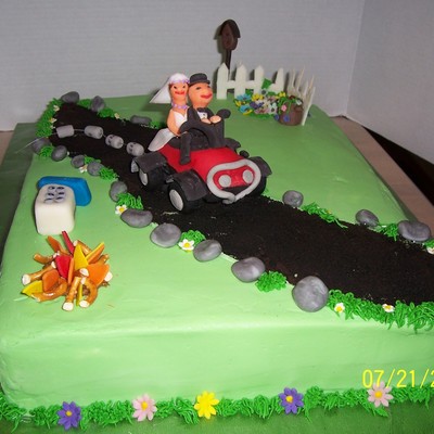 4 Wheeler Wedding Cake