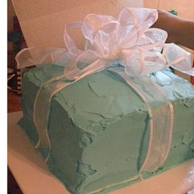 Tiffany Blue Bridal Shower Cake