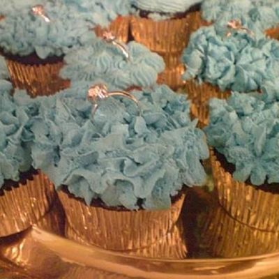 Tiffany Blue Cupcake For Bridal Shower