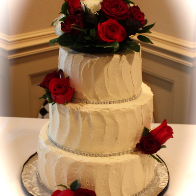 Rough Iced Wedding Cake