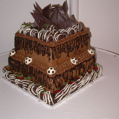 Soccer Ball Grooms Cake