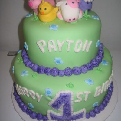 Two Tiered Cake To Match Invites