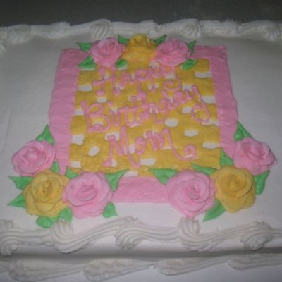 Pink & Yellow Sheet Cake