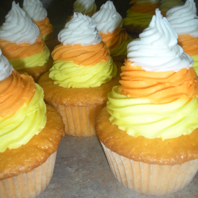 Candy Corn Cupcakes