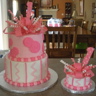 Girl's First Birthday Cake