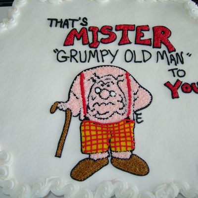 Grumpy Old Man Cupcake Cake
