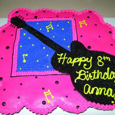 Guitar Cupcake Cake
