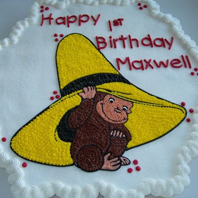 Curious George Birthday Cupcake Cake