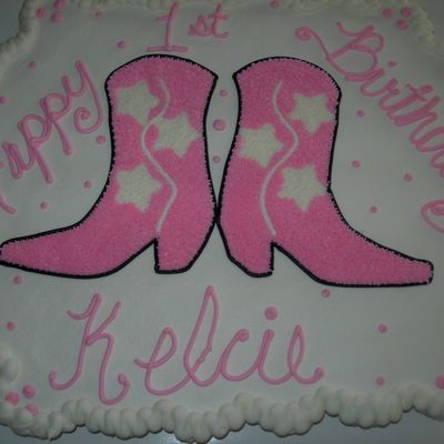 Cowgirl Birthday Party Cupcake Cake