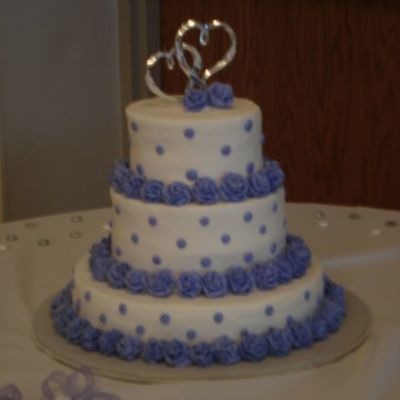 Purple And White Roses And Polka Dots