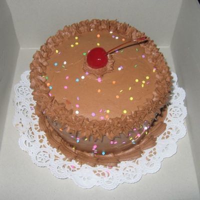 Chocolate Buttercream B-Day Cake