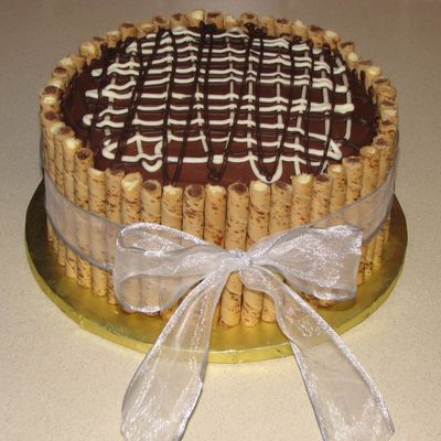 Pirouette Cookie Cake