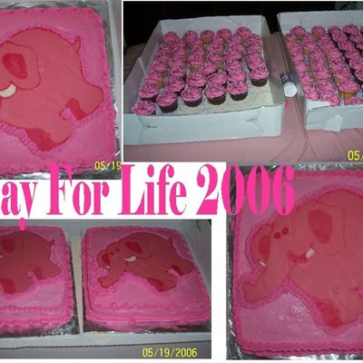 Pink Elephants Relay For Life Cakes