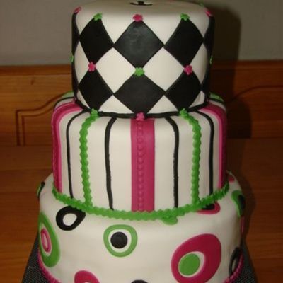 Fushia/green/black Wedding