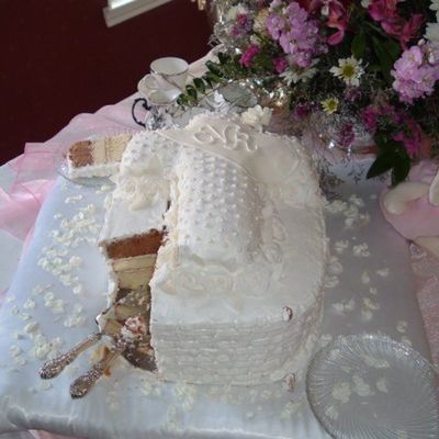 Cross Baptism Cake (Above View)