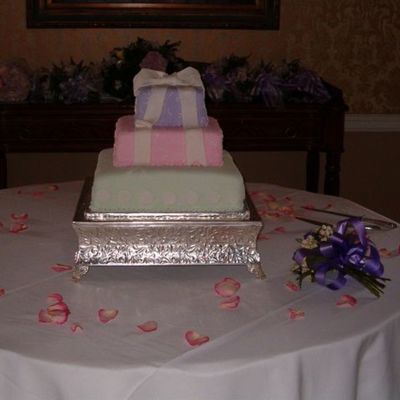 Pastel Square Wedding Cake