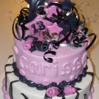 Pink And Black 13Th Birthday