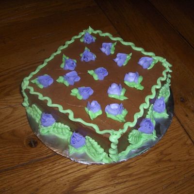 Lavendar Flower Birthday Cake