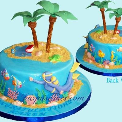 Scuba Diver Retirement Cake