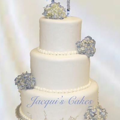 Hydrangea Wedding Cake