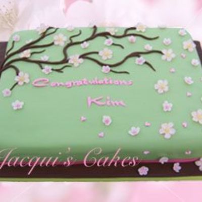 Cherry Blossom Sheet Cake