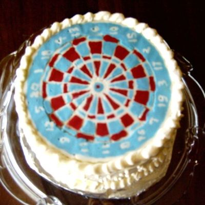 White Almond Wedding Cake With Bc Frosting And Choc. Transfer, Torted To 4 Layers, Everything About This Cake Was A First For Me!! From The...