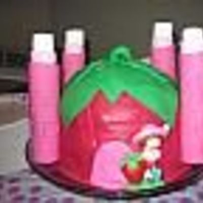 Strawberry Shortcake Castle Cake