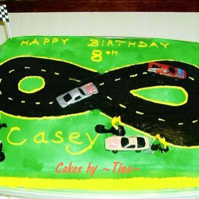 Race Track Cake For An 8 Year Old~