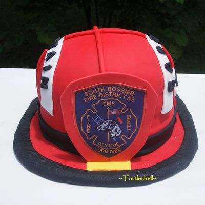 Fire Helmet For My Firefighter Dh Birthday~