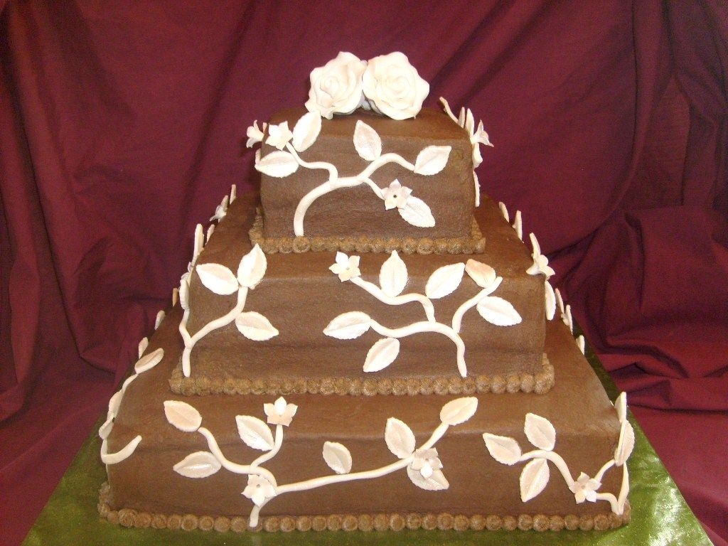 Brown Wedding Cake