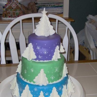 Tree Cake For Mom's Birthday