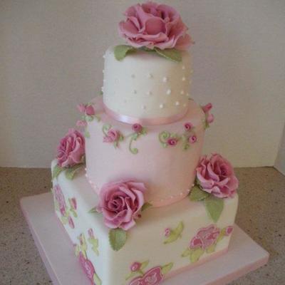 White And Pink Cake