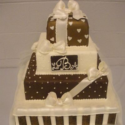 Brown And Ivory Cake