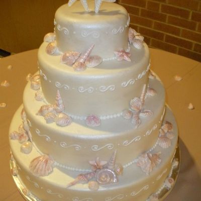 Seashells Wedding Cake