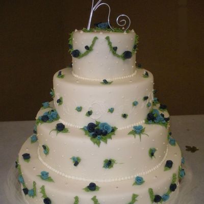 A Copy Of My Wedding Cake, In Blue