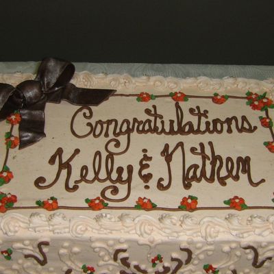 Brown & Burnt Orange Shower Cake